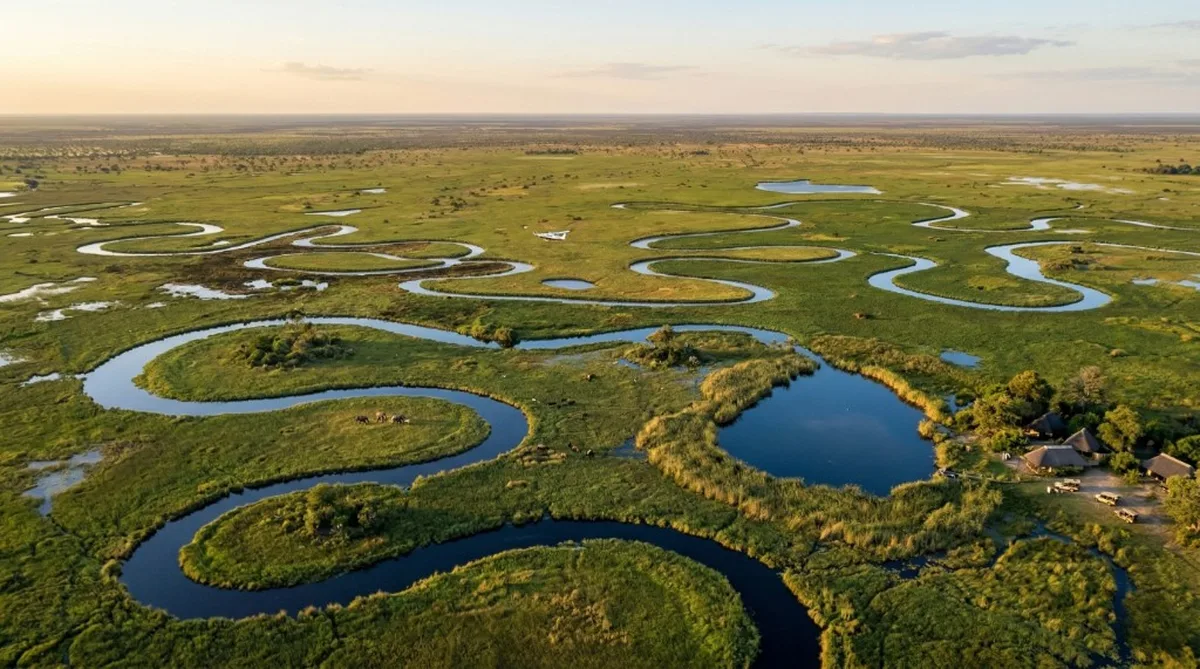 Okavango Delta aerial view